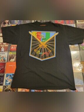 COOGI Black Tee with Multicolor Eagle & Gold Swords Patch